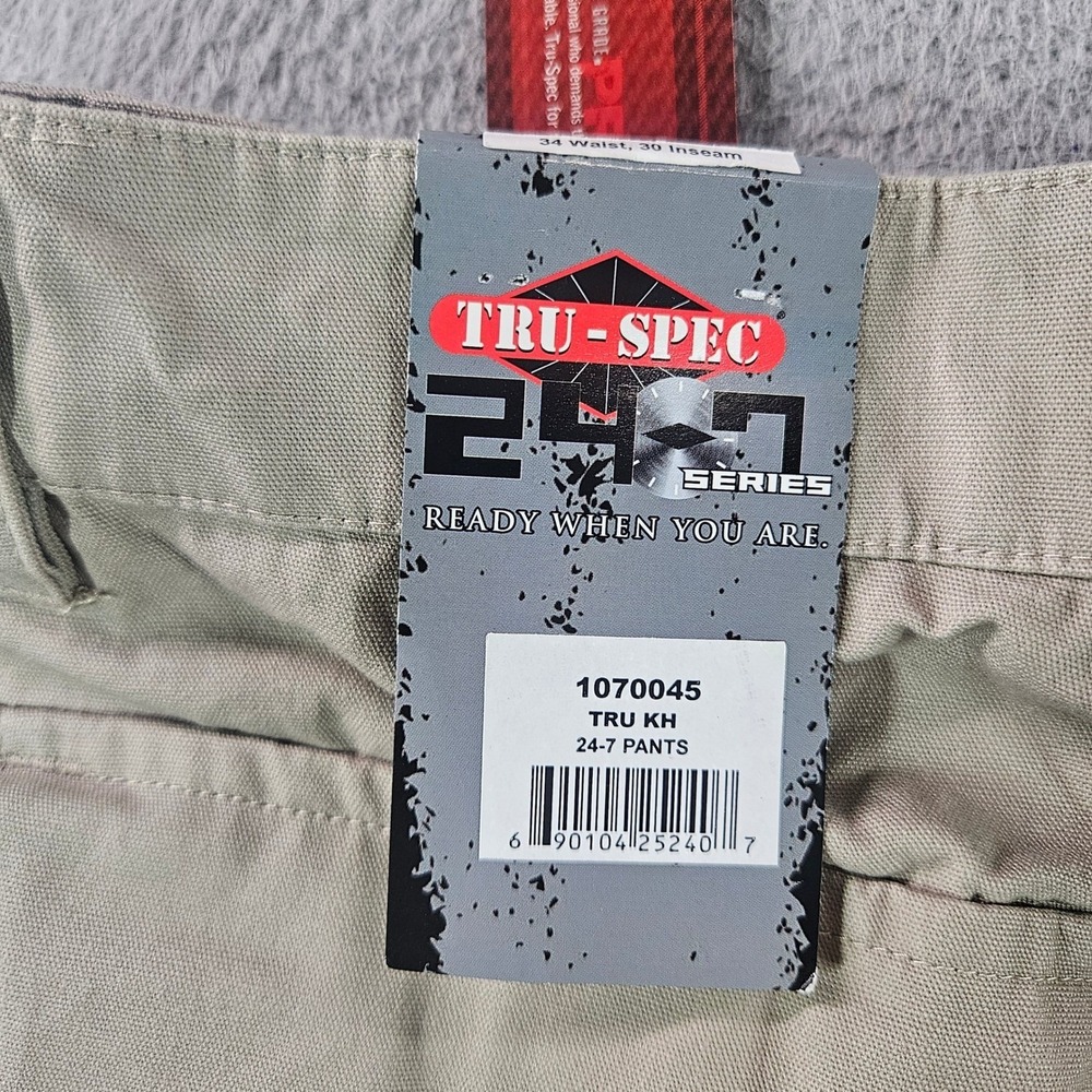 Tru-Spec 24-7 Series Mens Khaki Tactical Cargo‎ Pants 34x30 Tan NEW NWT